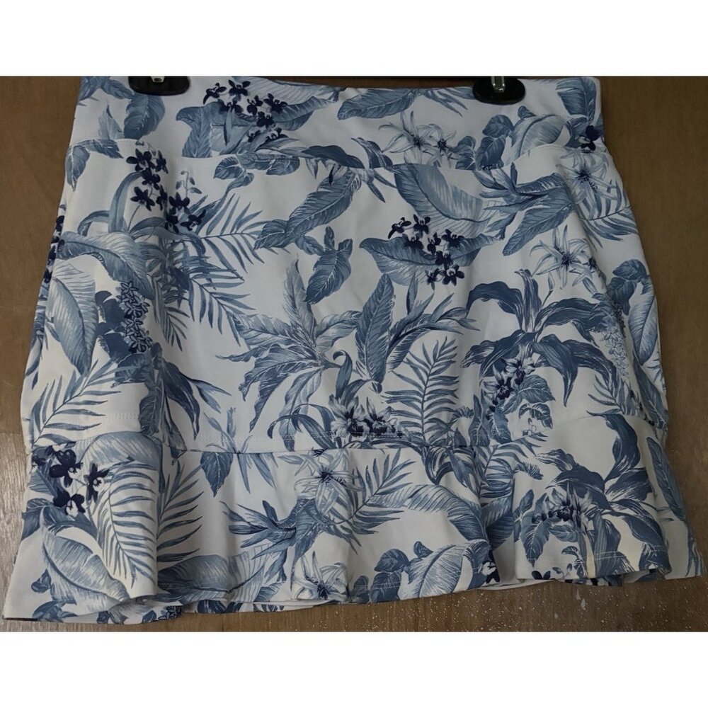 TOMMY BAHAMA  ACTIVE BLUE WHITE Golf Tennis Pickleball Knit Skort Size Large